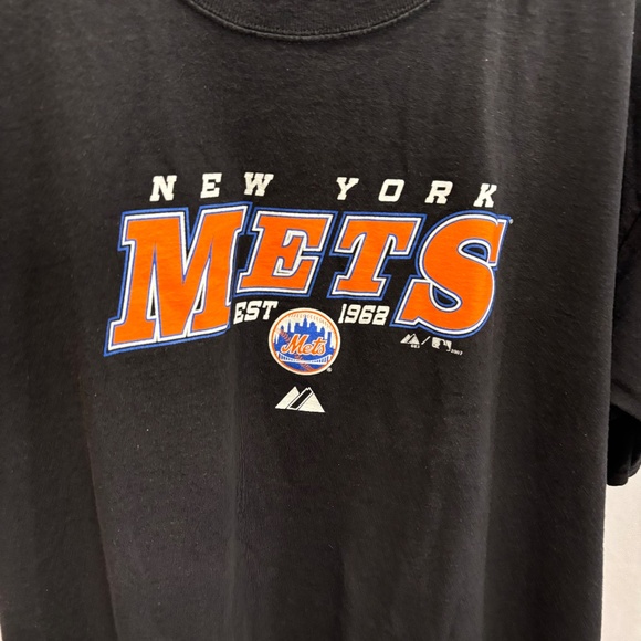 Majestic New York Mets MLB Est. 1962 Baseball Retro Graphic Tee T-Shirt Size L - Picture 2 of 11